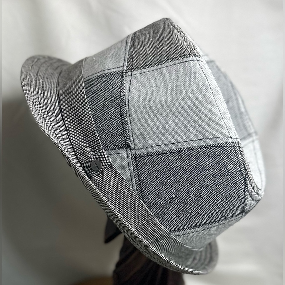 Stetson Hat Size Medium Stylish Gray Patchwork Fe… - image 1